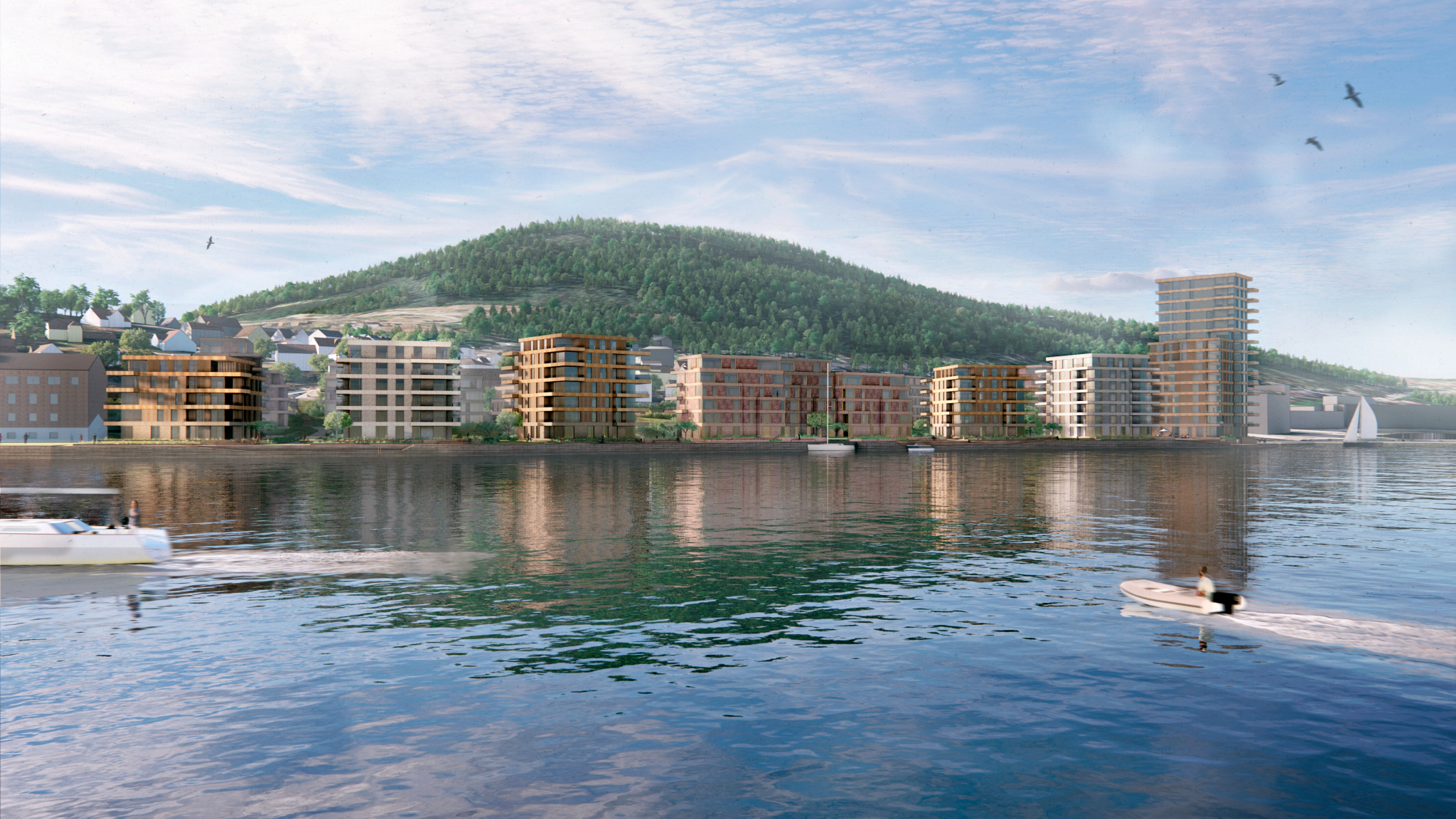 Glassverket Fra sjøen